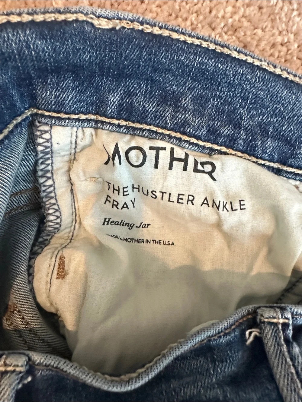 MOTHER hustler ankle fray jeans High-Rise 29